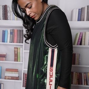 Gucci Laminated Metallic Jersey